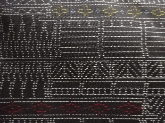 JAPANESE KIMONO / ANTIQUE KIMONO / SILK / DORO OSHIMA TSUMUGI / WOVEN STRIPE